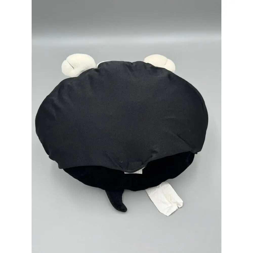 Pocket Pillow Bulldog Black And Ivory Dog Plush With Storage Pocket 12”